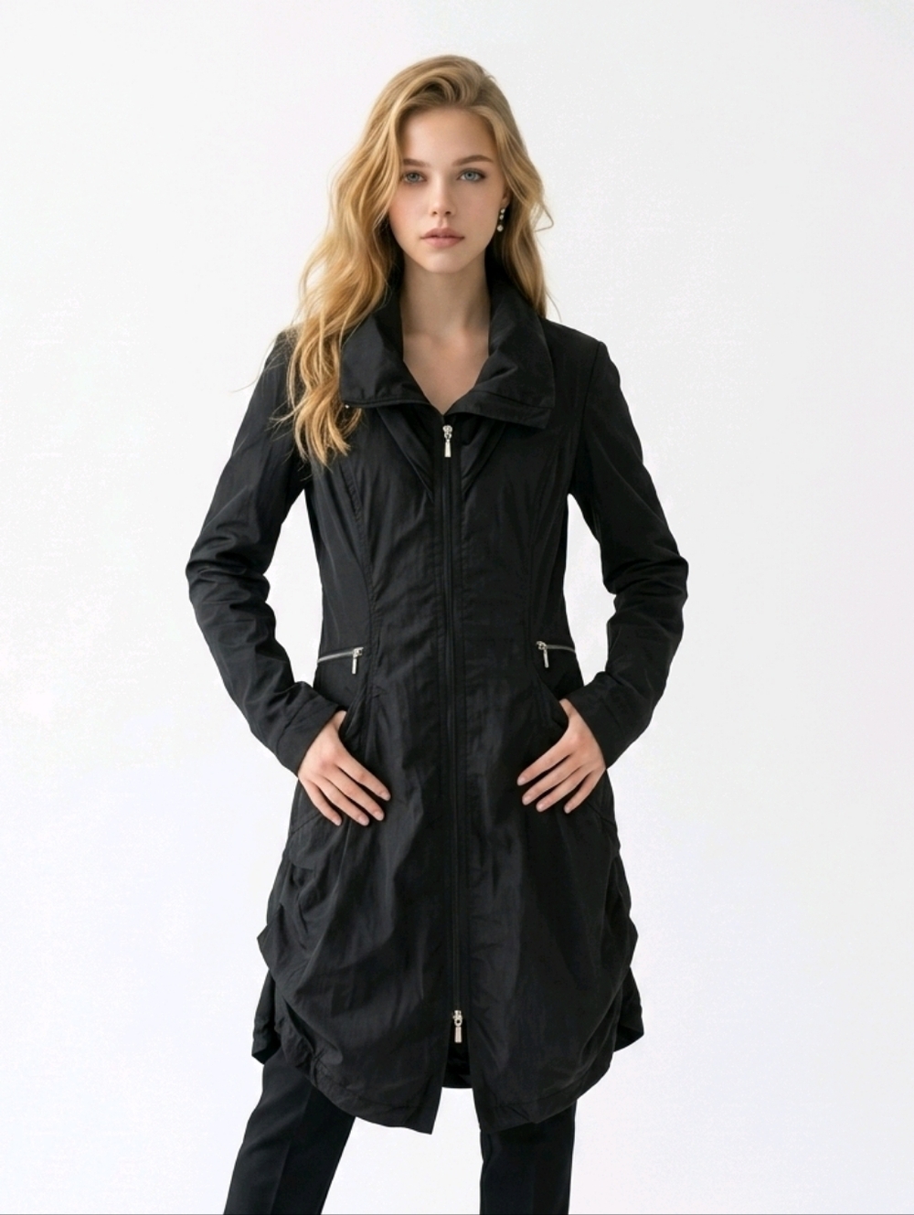 As New Pile Ou Face Paris Long Trench Coat Jacket